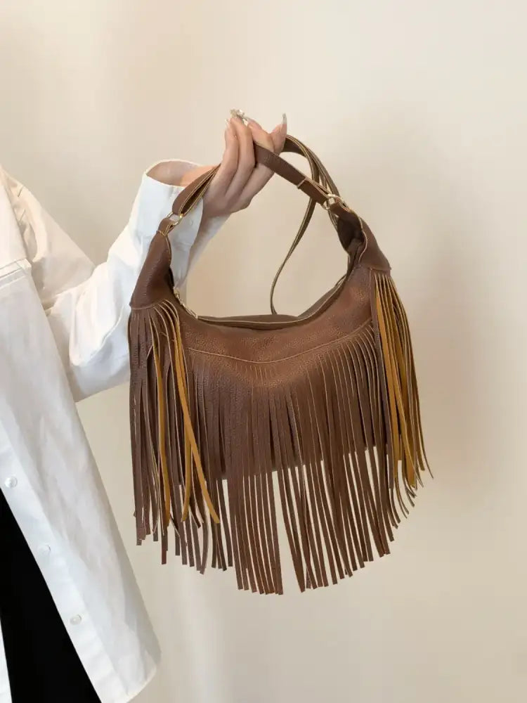 Fringe PU Leather Shoulder Bag