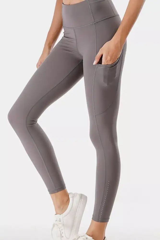 Full Size High-Waisted Active Leggings with Pockets Plus
