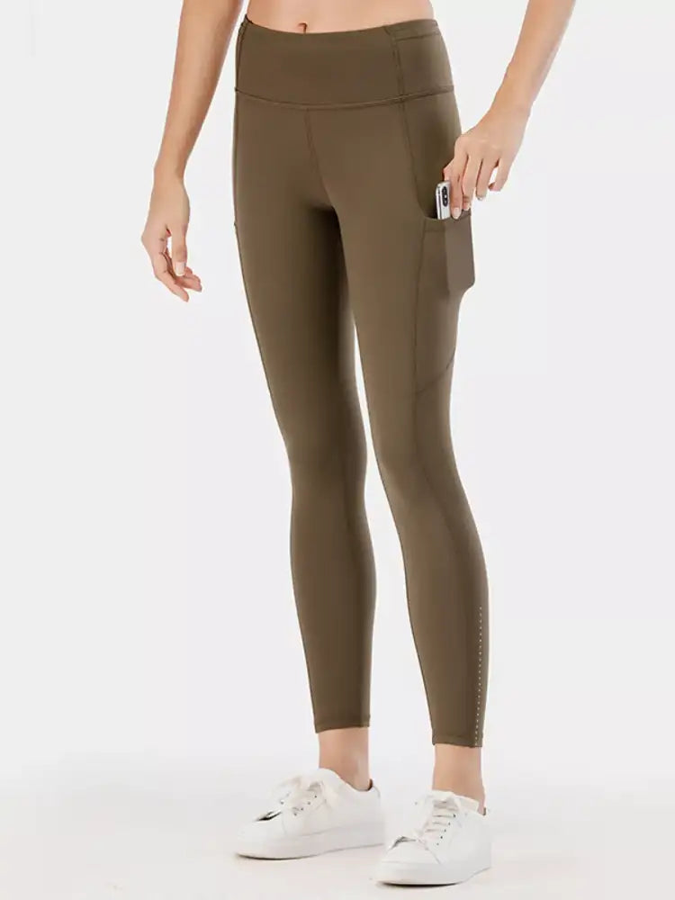 Full Size High-Waisted Active Leggings with Pockets Plus