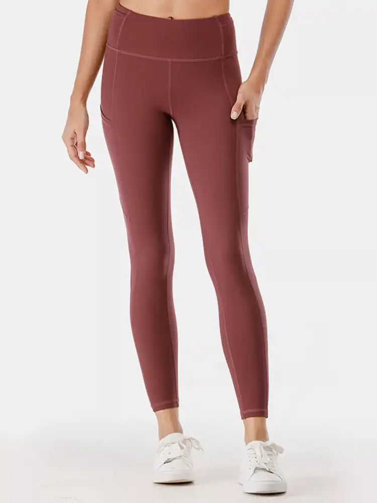 Full Size High-Waisted Active Leggings with Pockets Plus