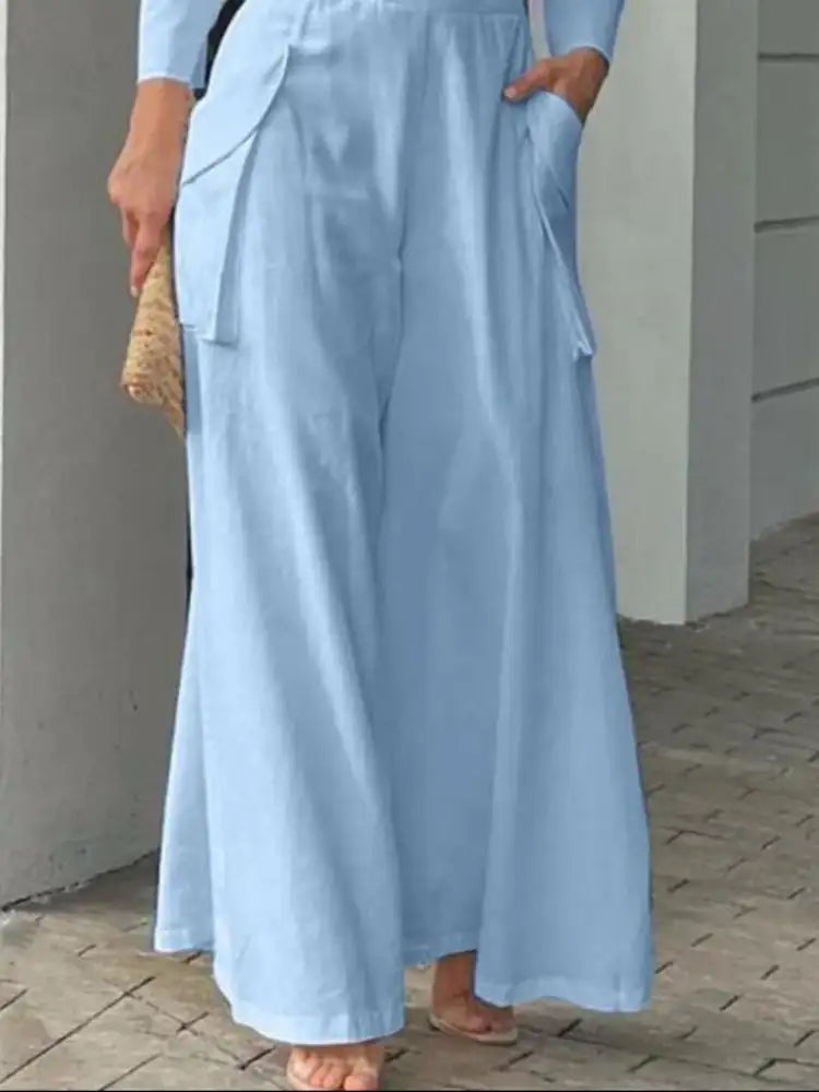 Full Size Long Sleeve Top and Pants Set Plus