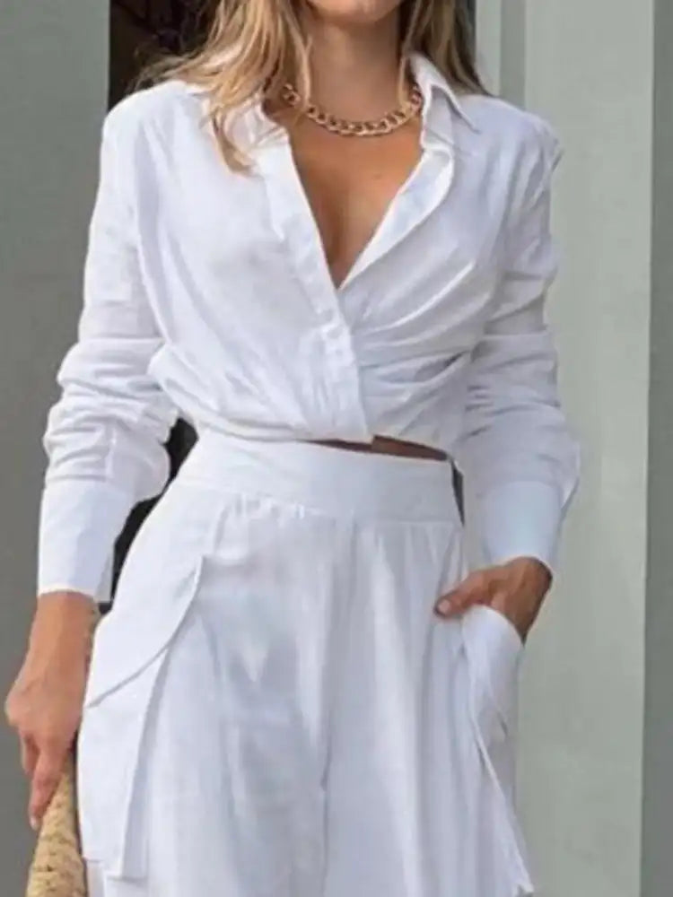 Full Size Long Sleeve Top and Pants Set Plus