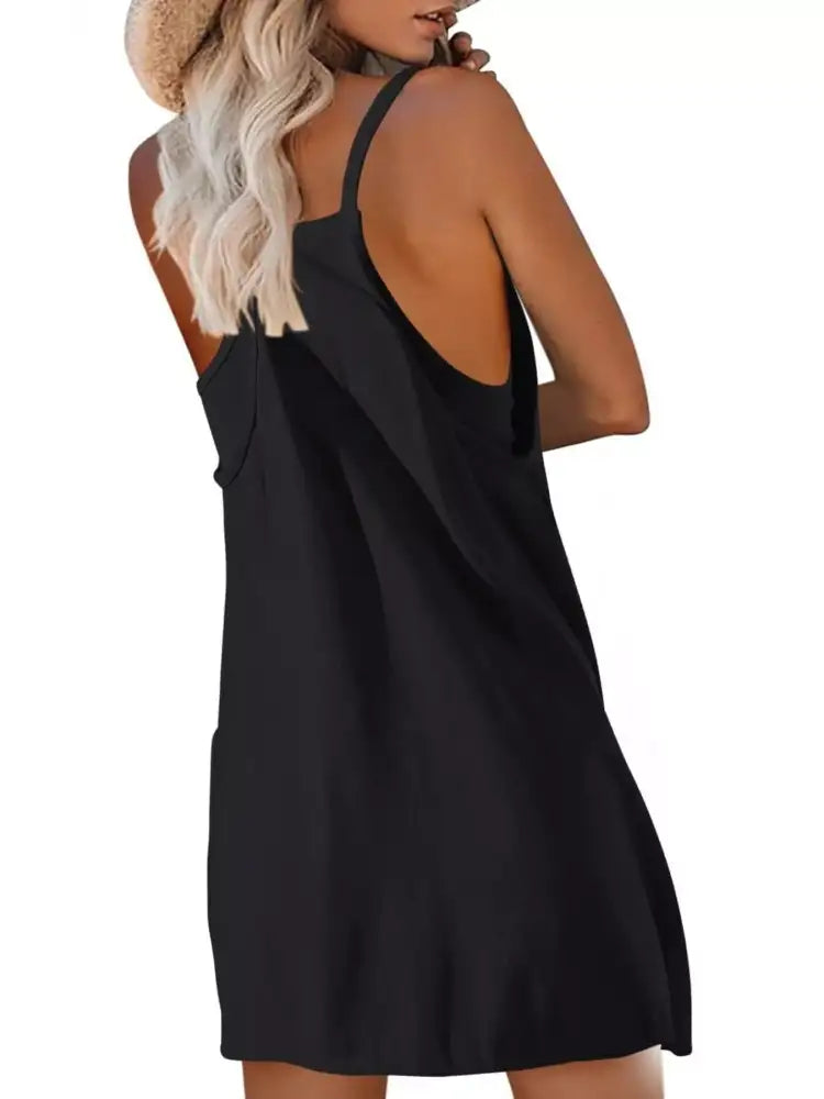 Full Size Scoop Neck Cami Dress and Shorts Plus