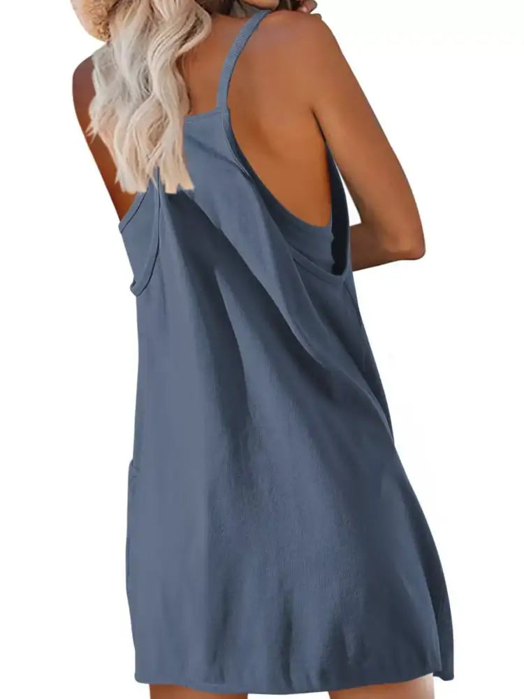 Full Size Scoop Neck Cami Dress and Shorts Plus