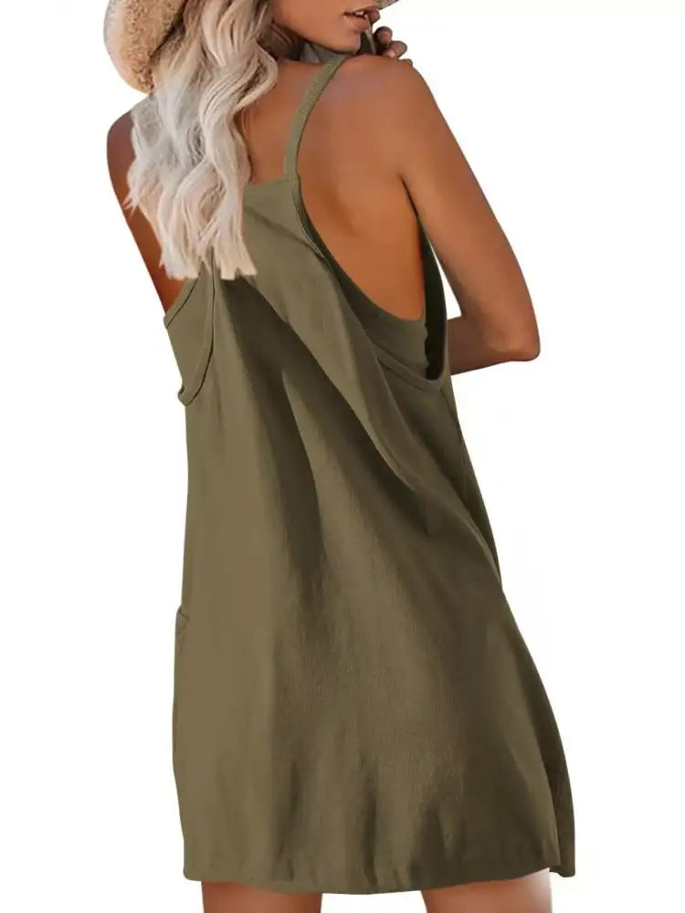 Full Size Scoop Neck Cami Dress and Shorts Plus