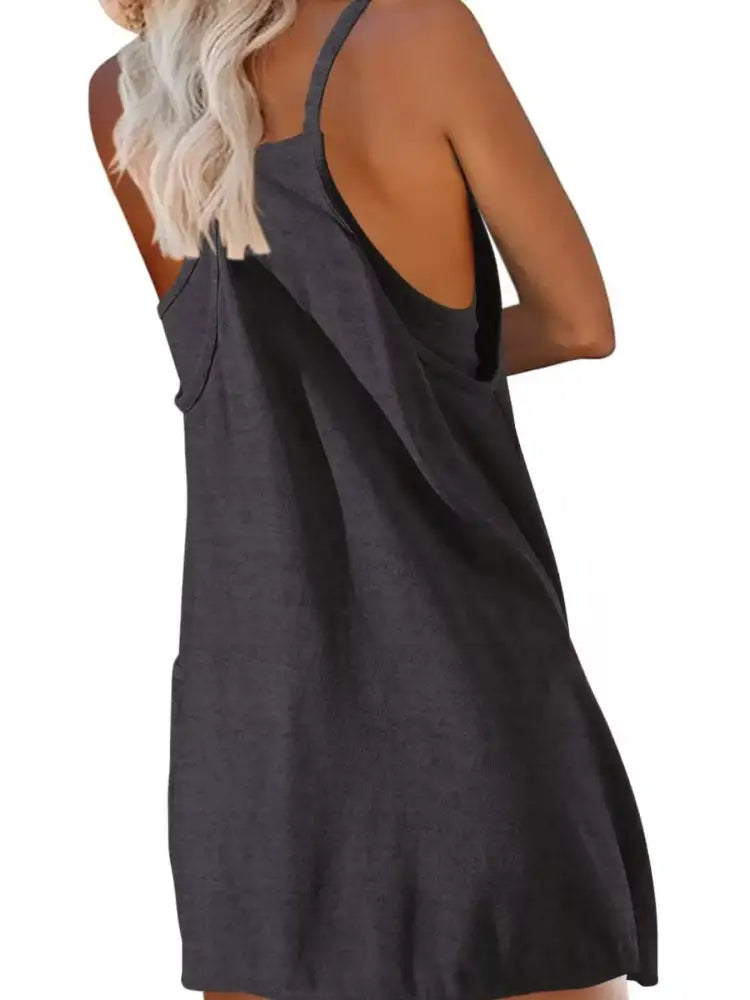Full Size Scoop Neck Cami Dress and Shorts Plus