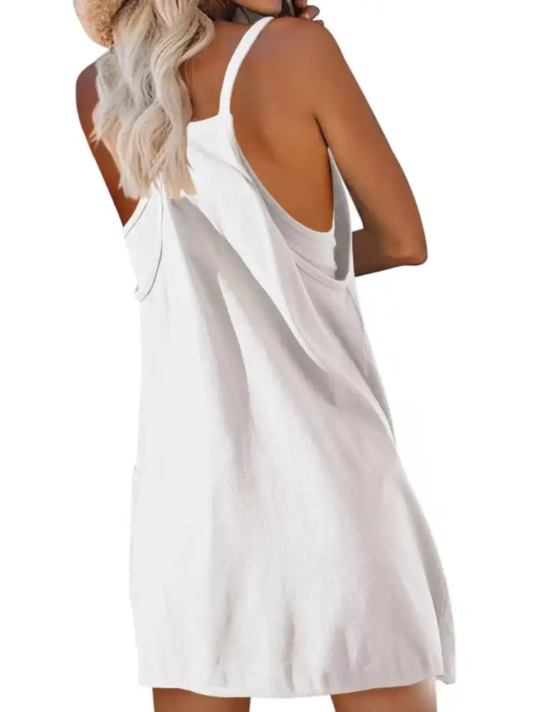 Full Size Scoop Neck Cami Dress and Shorts Plus