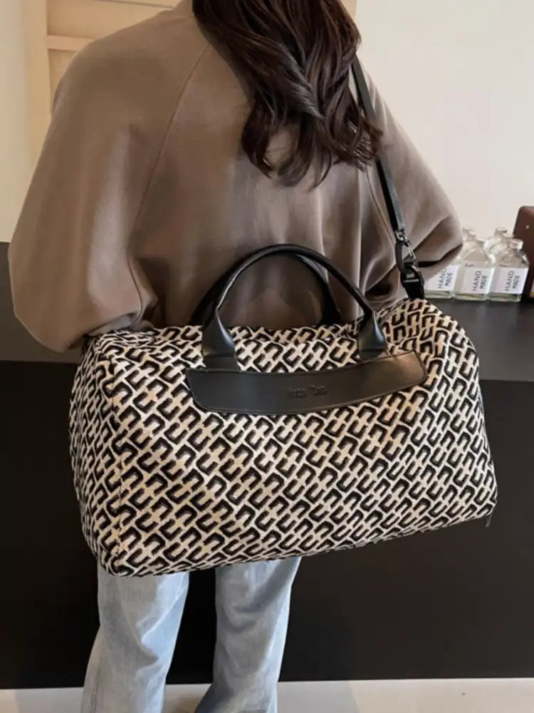 Geometric Pattern Travel Bag