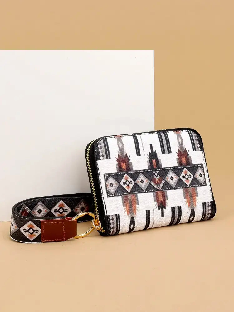 Geometric PU Leather Wallet
