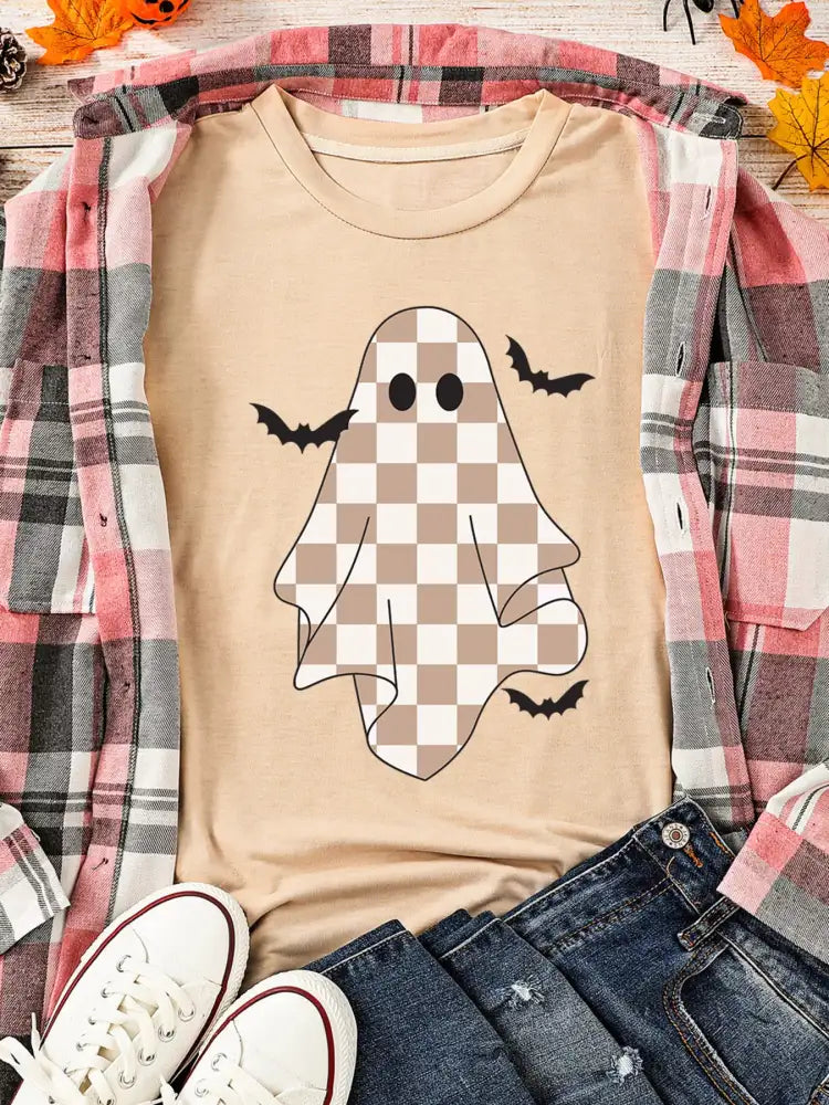Ghost Bat Halloween Holiday Graphic Tee
