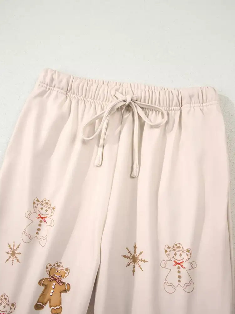 GINGERBREAD BAKERY Christmas Long Sleeve Top and Pants 2pcs Set