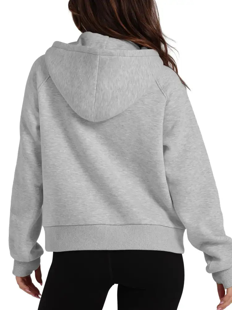 Half-Zip Hoodie with Kangaroo Pocket
