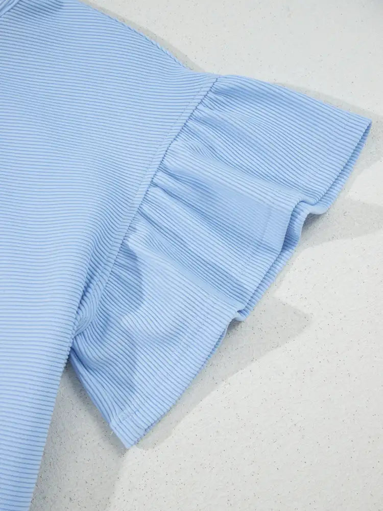 Half Zip Short Sleeve Polo and Shorts Set