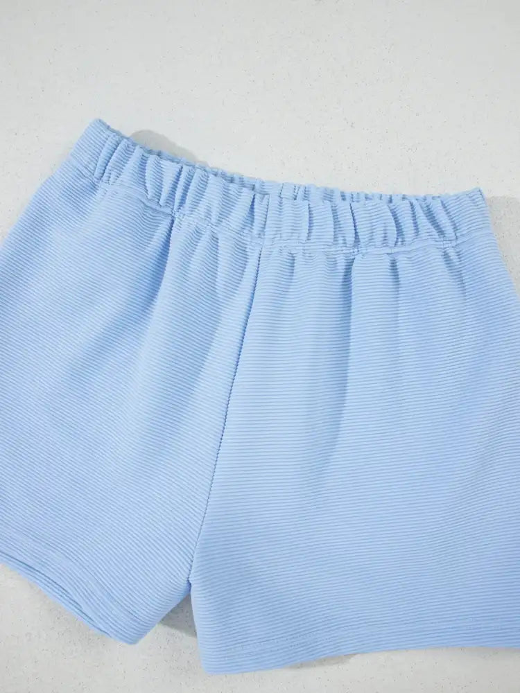 Half Zip Short Sleeve Polo and Shorts Set