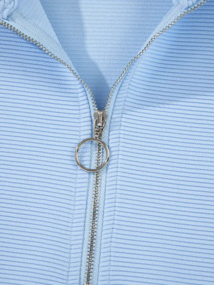 Half Zip Short Sleeve Polo and Shorts Set