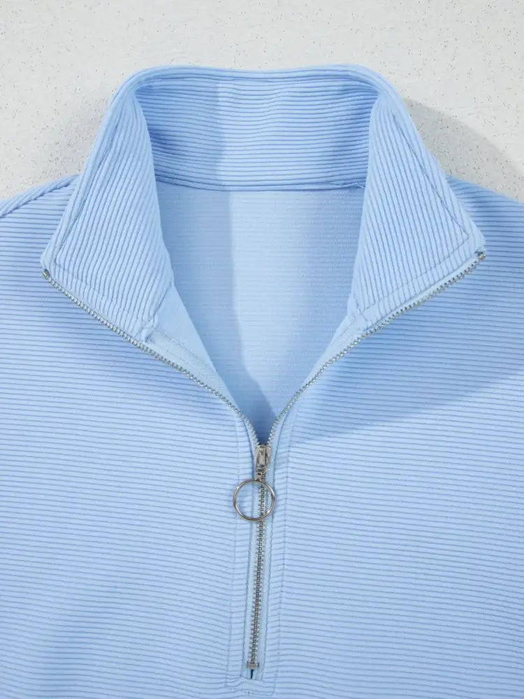 Half Zip Short Sleeve Polo and Shorts Set