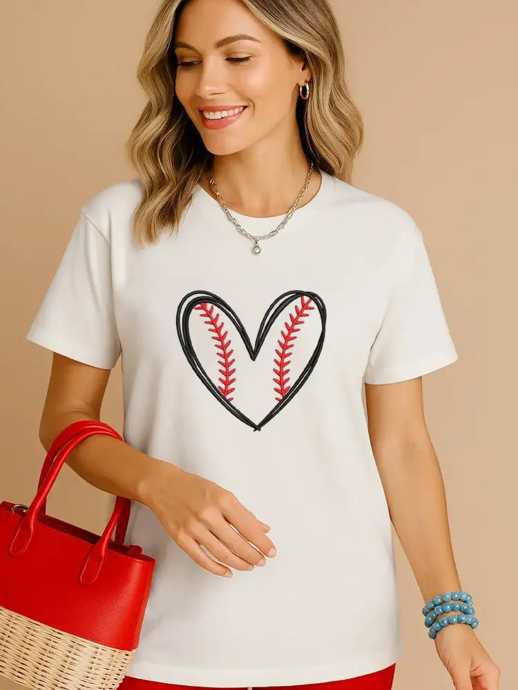 Heart Graphic Short Sleeve T-Shirt