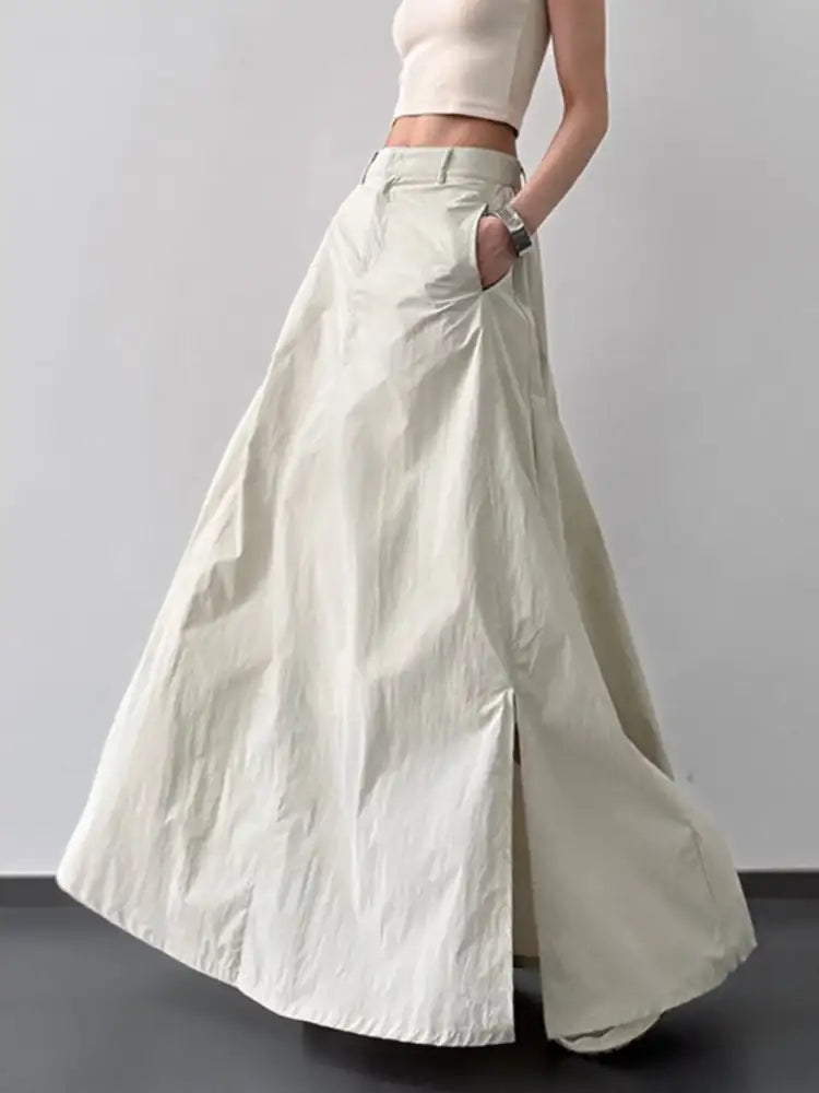 High Waist Slit Maxi Skirt