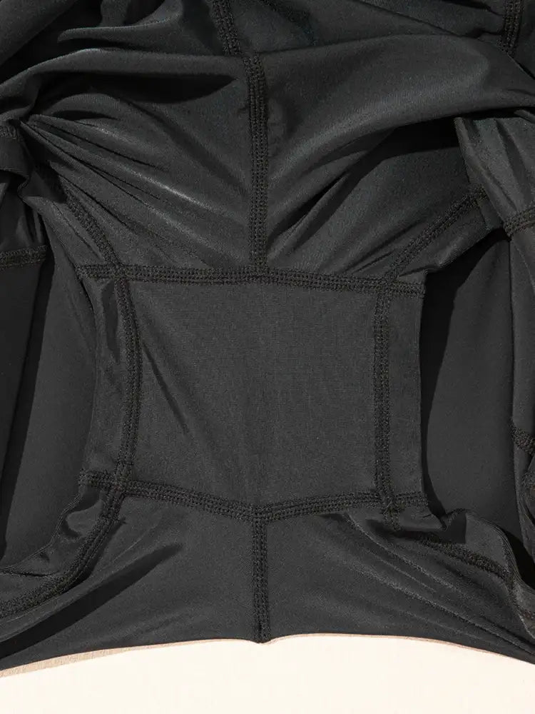 High Waisted Drawstring Swim Shorts