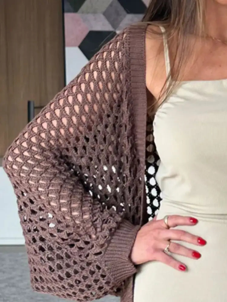 Hollow Out Open Front Cover-Up