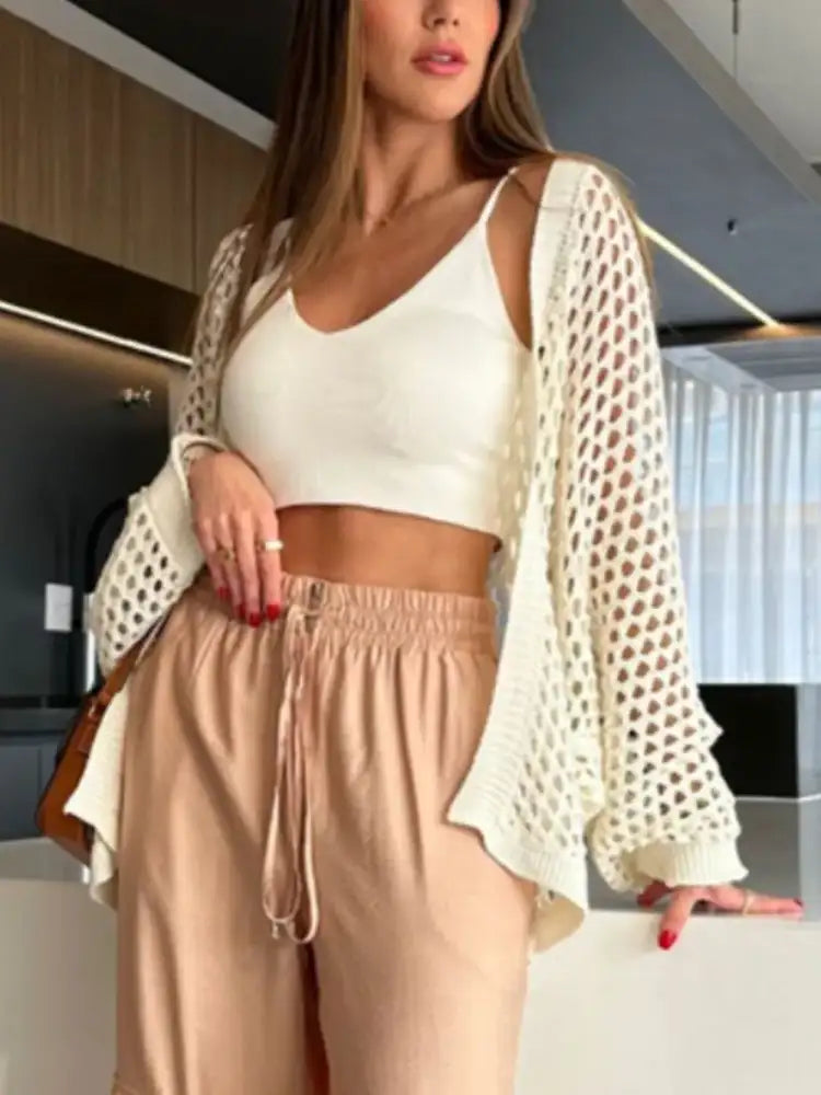 Hollow Out Open Front Cover-Up