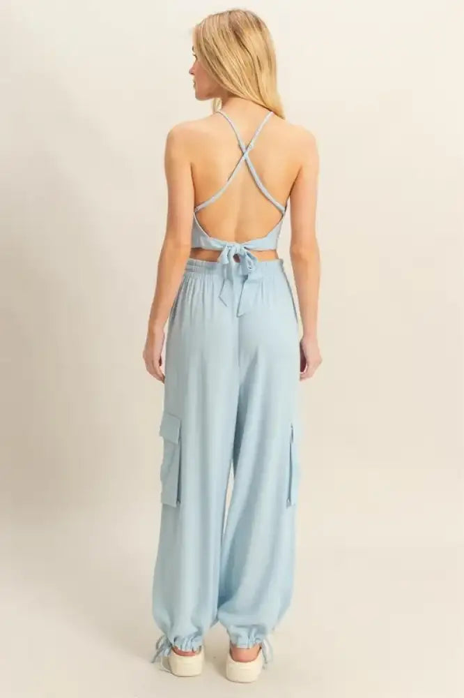 HYFVE Crop Top and Cargo Pants Set