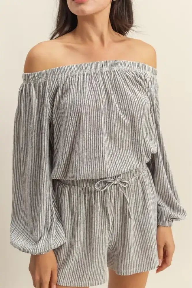 HYFVE Off Shoulder Top and Shorts Set