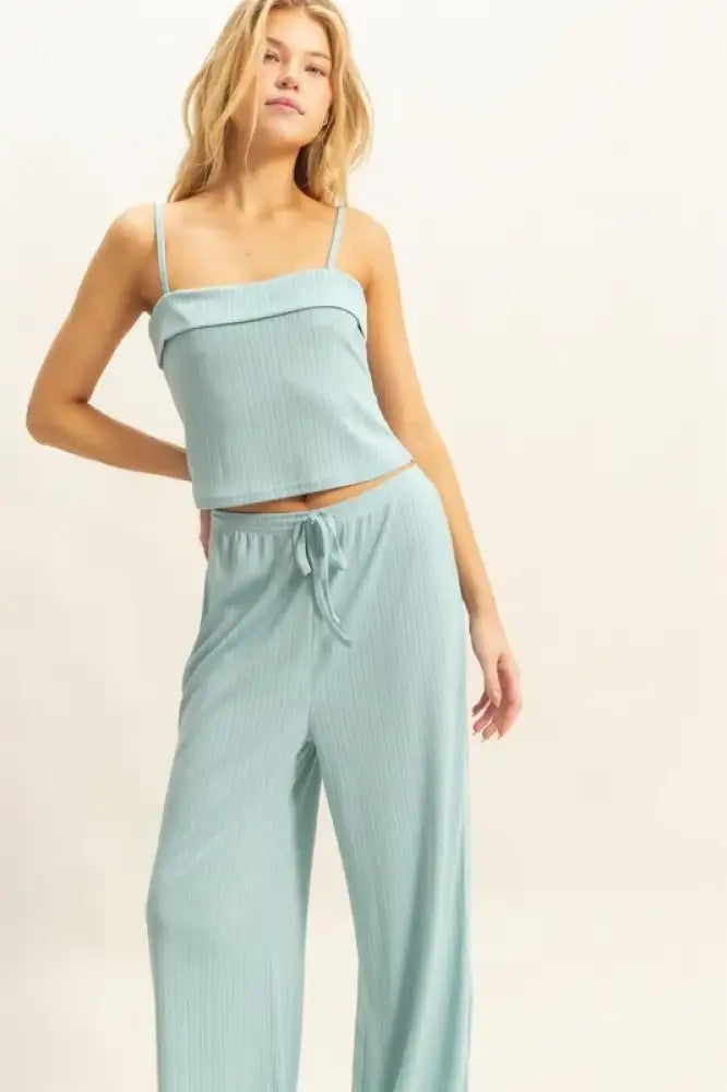 HYFVE Rib Knit Cami Top and Pants Set