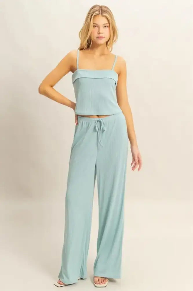 HYFVE Rib Knit Cami Top and Pants Set