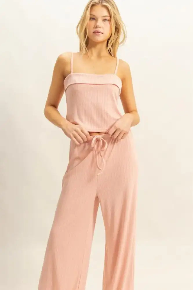HYFVE Rib Knit Cami Top and Pants Set