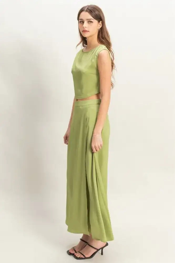 HYFVE Sleeveless Top and Maxi Skirt Set