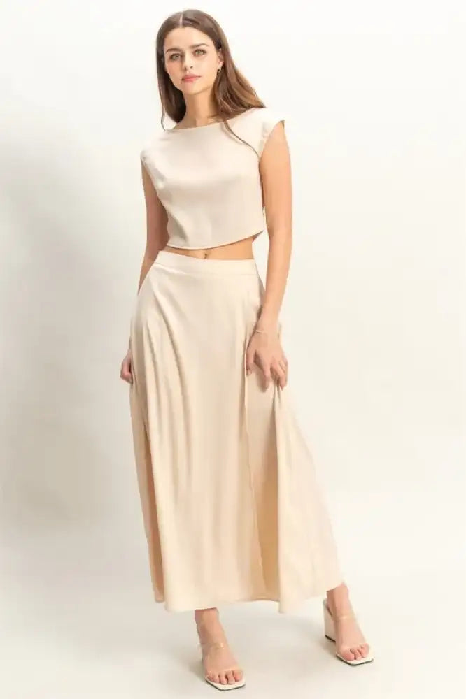 HYFVE Sleeveless Top and Maxi Skirt Set