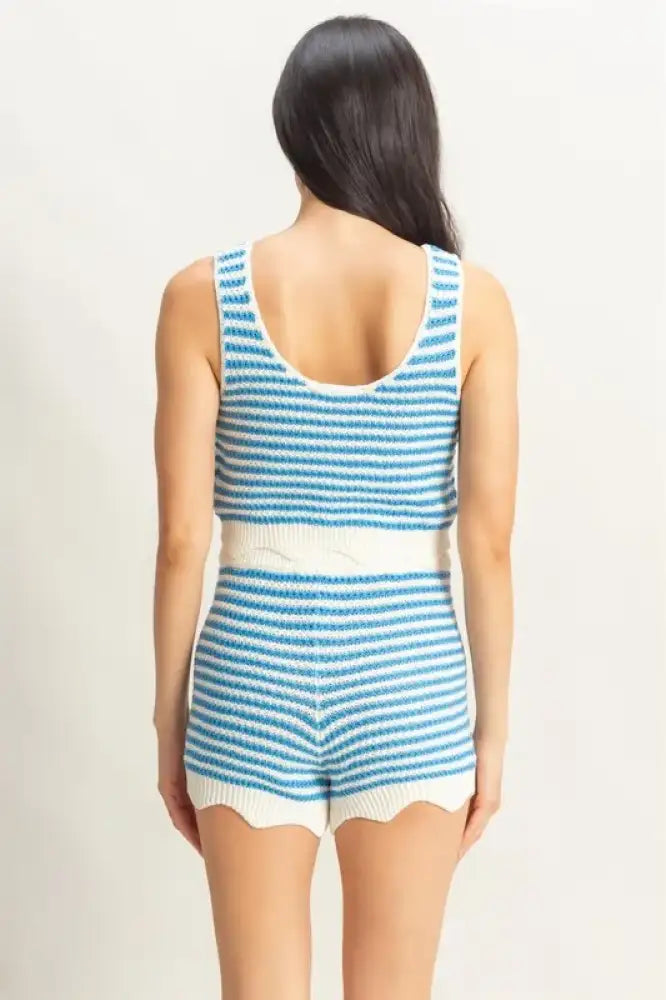 HYFVE Striped Cropped Tank and Shorts Set