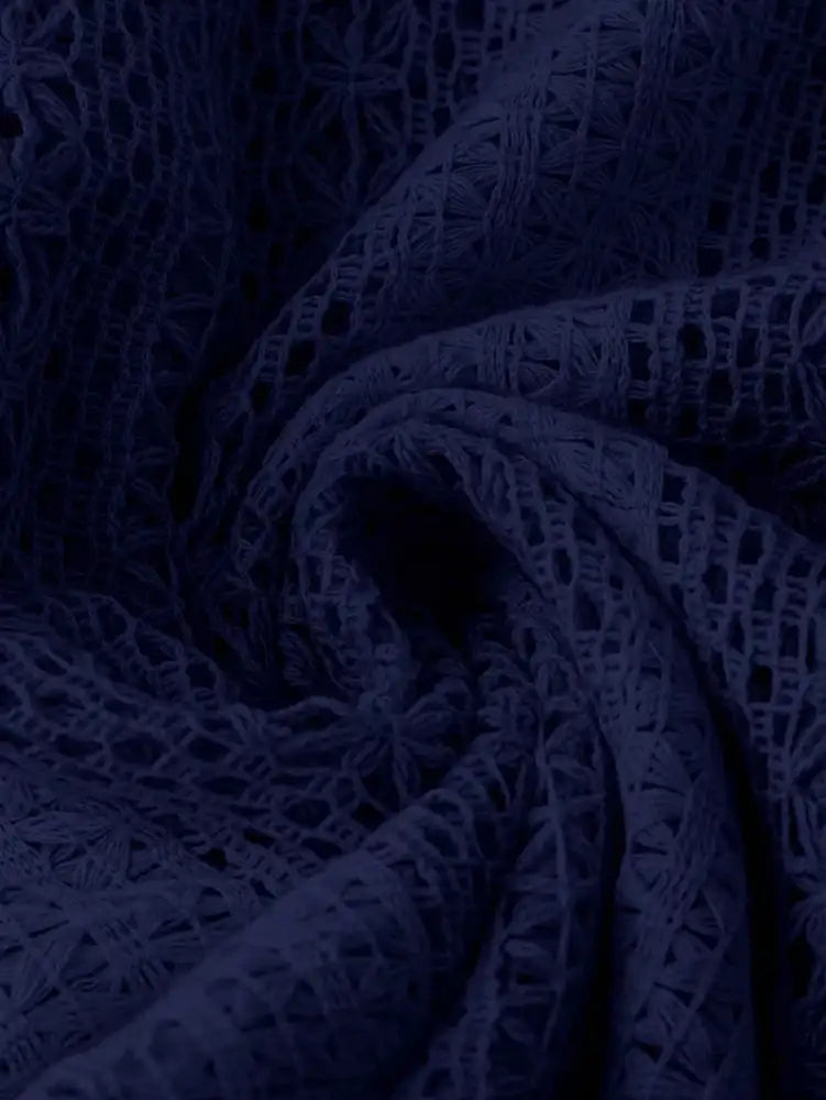 Lace Notched Long Sleeve Shirt