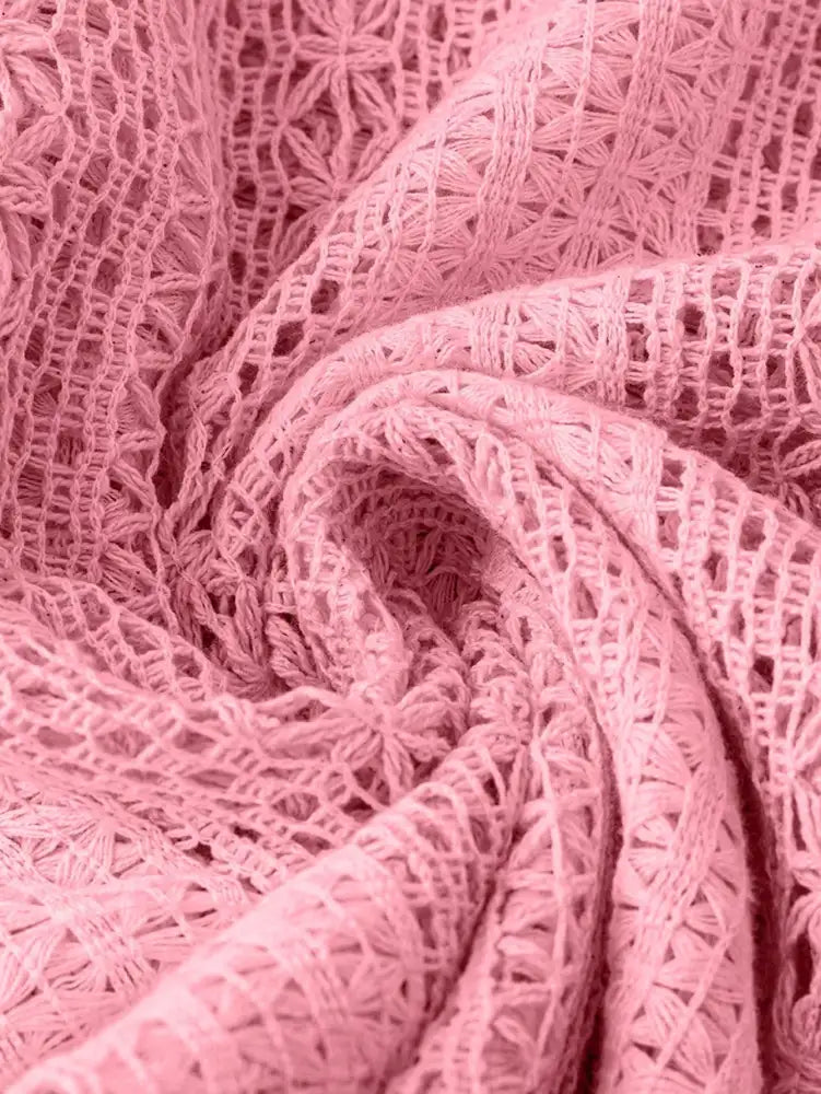 Lace Notched Long Sleeve Shirt