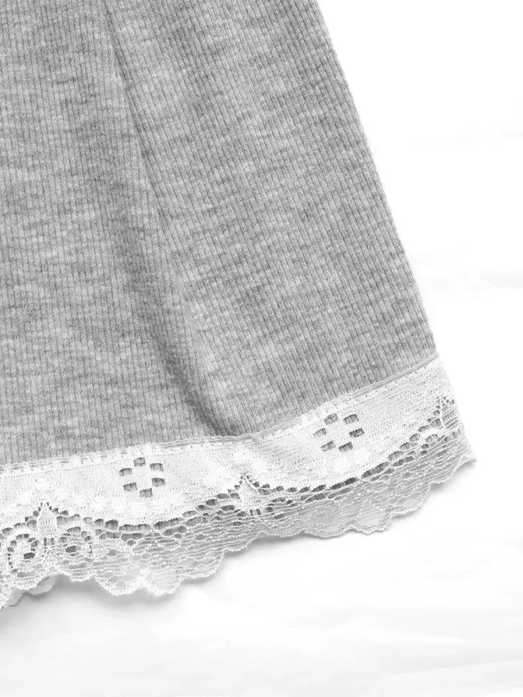 Lace Up Halter Neck Top and Skirt Set