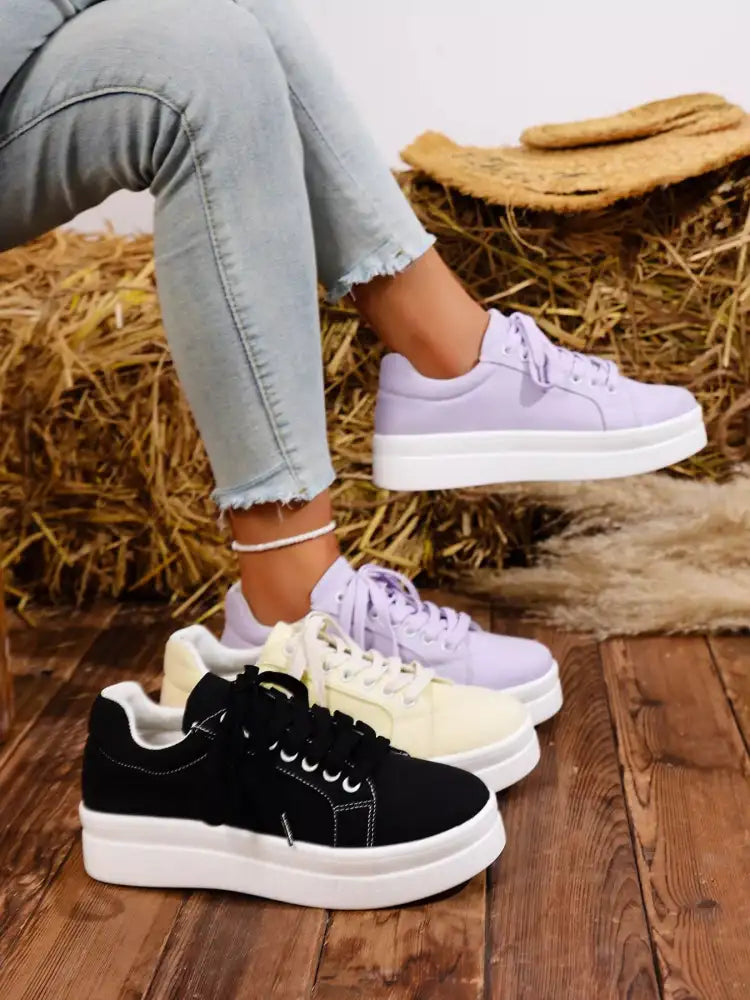 Lace Up Platform Sneakers