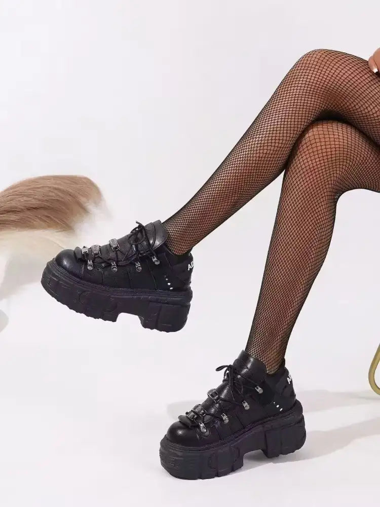 Lace Up Platform Sneakers