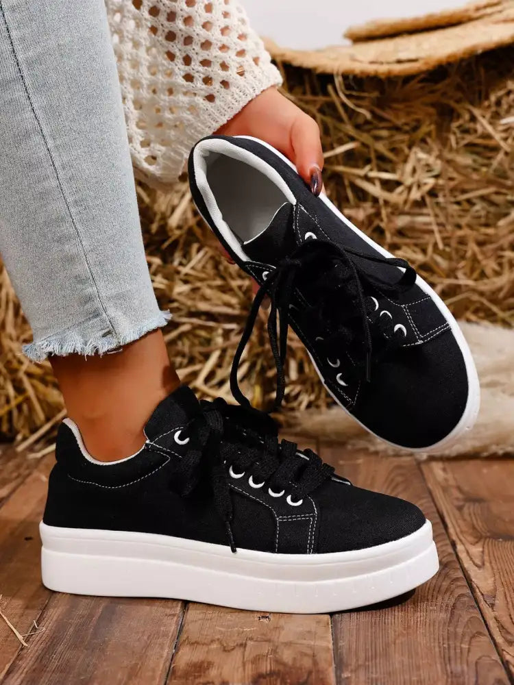 Lace Up Platform Sneakers