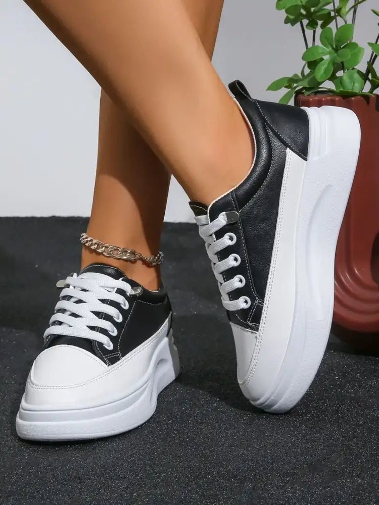 Lace Up Platform Sneakers