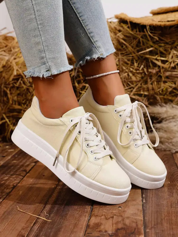 Lace Up Platform Sneakers