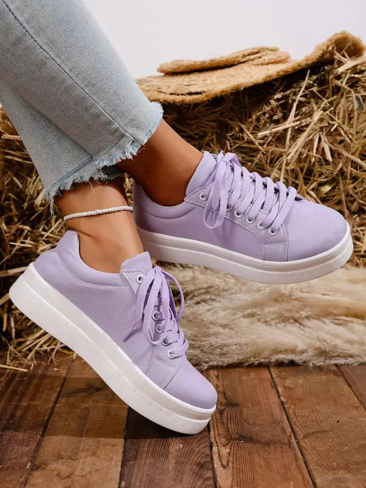 Lace Up Platform Sneakers