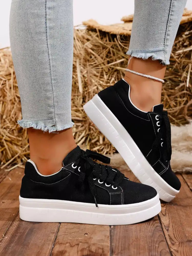 Lace Up Platform Sneakers