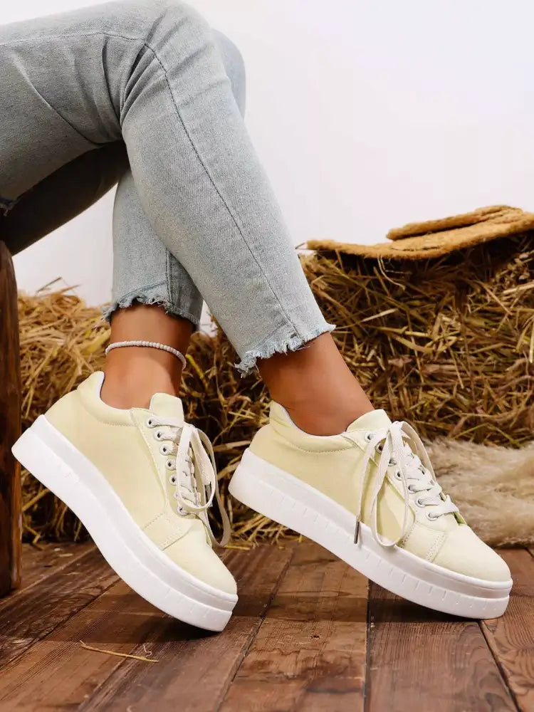 Lace Up Platform Sneakers