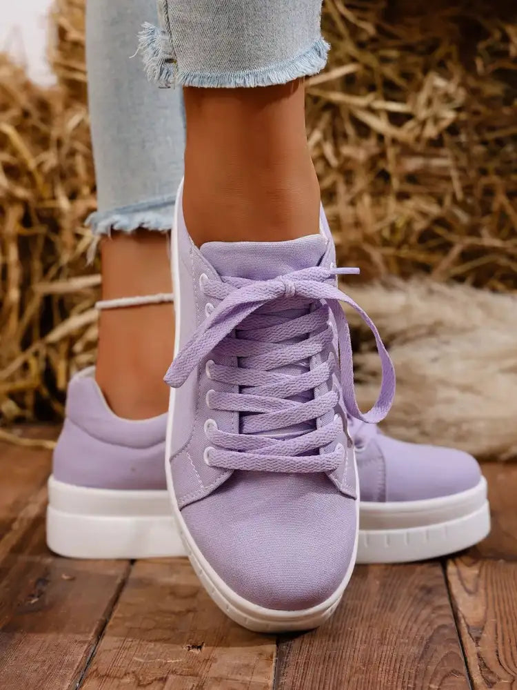 Lace Up Platform Sneakers