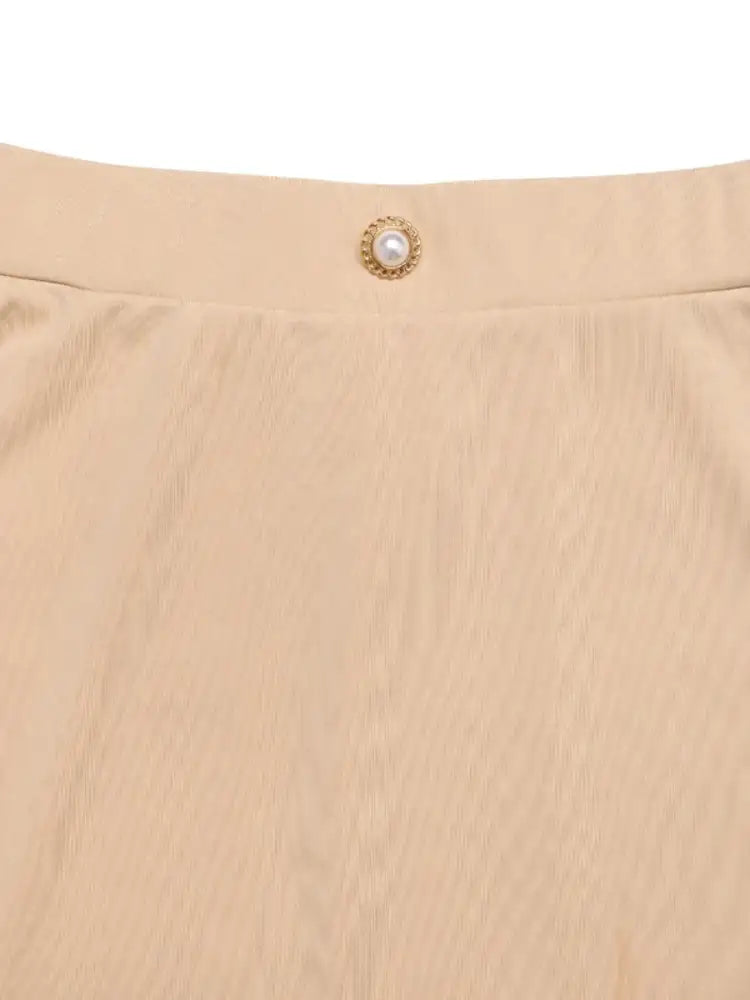 Layered Midi Skirt with Contrast Hem Detail