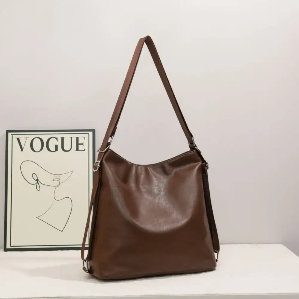 Leather Adjustable Strap Shoulder Bag