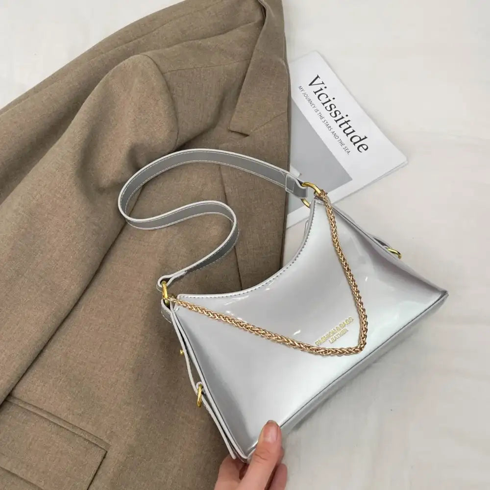 Leather Chain-Strap Shoulder Bag