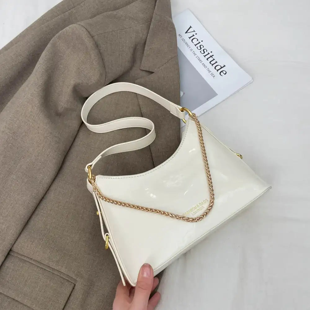 Leather Chain-Strap Shoulder Bag