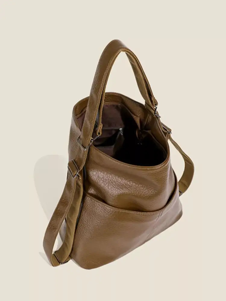 Leather Convertible Shoulder Bag